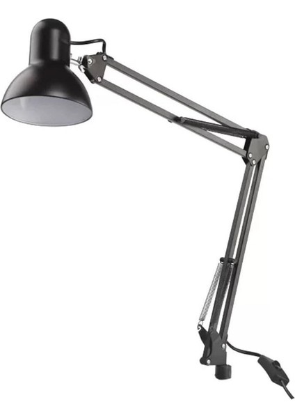 Kablolu Köln Mengeneli Masa Lambası Siyah Renk YL86-1311 E27 34 x 48 Metal Siyah Masa Üstü