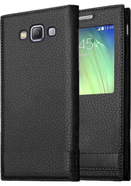 Samsung Galaxy A7 2015 A700 Uyumlu Pencereli Kapaklı Magnum Kılıf