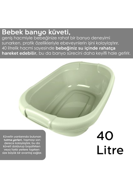 Bebek Banyo Küveti - Yenidoğan Yıkama Küveti 40 Lt - Yeşil modelleri