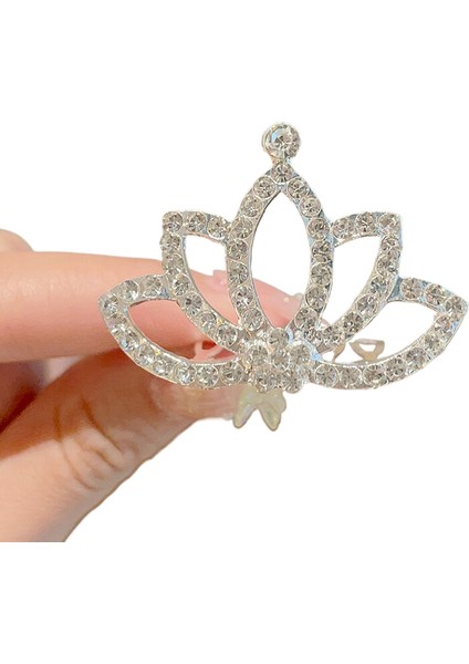 Çocuk Prenses Saç Tarak Taç Taç Taç Kız Bebek Premium Taklidi Saç Tokası Ekle Tarak Küçük Kız Doğum Günü Taç (Yurt Dışından)