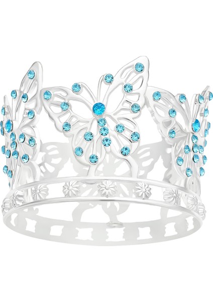 Orijinal Yeni Çiçek Dekorasyon Kelebek Taç Zarif Alaşım Yuvarlak Taç Doğum Günü Partisi Pastası Dekorasyon (Yurt Dışından) fırsatları