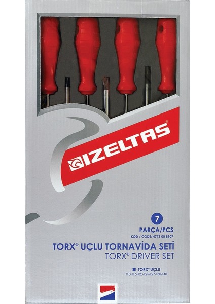 4775008107 Torx Uçlu Tornavida Takımı 7 Parça