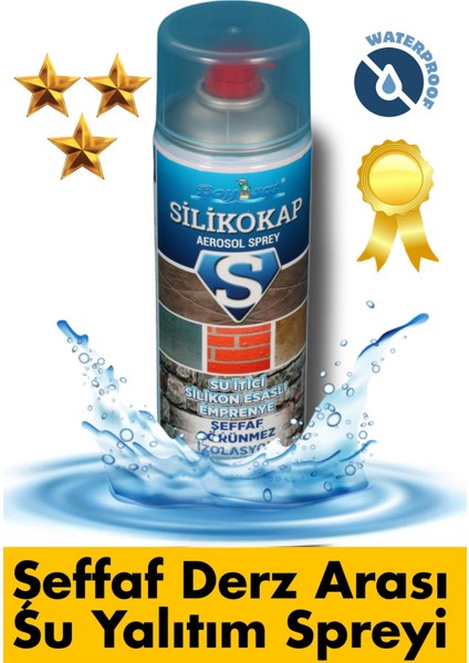 Silikokap Şeffaf Aerosol Su Izolasyon Spreyi 400 ml x 2 Adet Fırsat Paketi