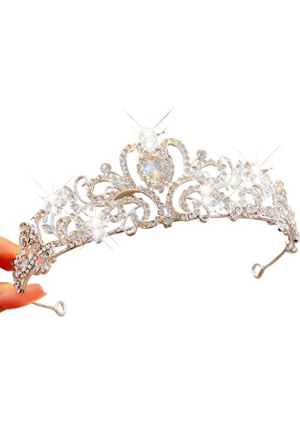 Büyük Taç Kafa Bandı Çocuklar, Kızlar, Prensesler, Küçük Kızlar, Doğum Günü Hediyeleri, Taç Saç Bantları, Saç Süsleri, Saç Bantları, Kristaller (Yurt Dışından)