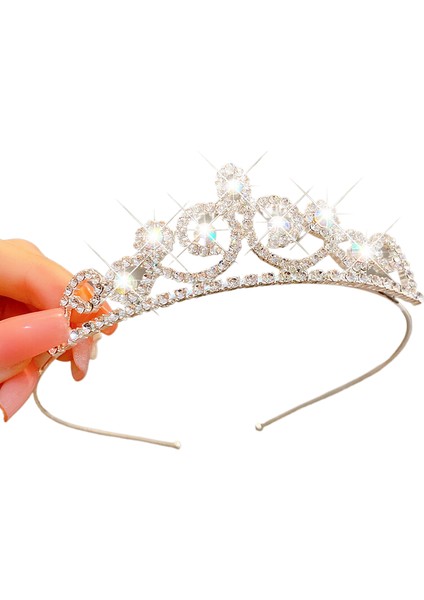 Büyük Taç Kafa Bandı Çocuklar, Kızlar, Prensesler, Küçük Kızlar, Doğum Günü Hediyeleri, Taç Saç Bantları, Saç Süsleri, Saç Bantları, Kristaller (Yurt Dışından)