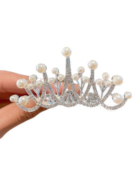 Çocuk Prenses Saç Tarak Taç Taç Taç Kız Bebek Premium Taklidi Saç Tokası Ekle Tarak Küçük Kız Doğum Günü Taç (Yurt Dışından)