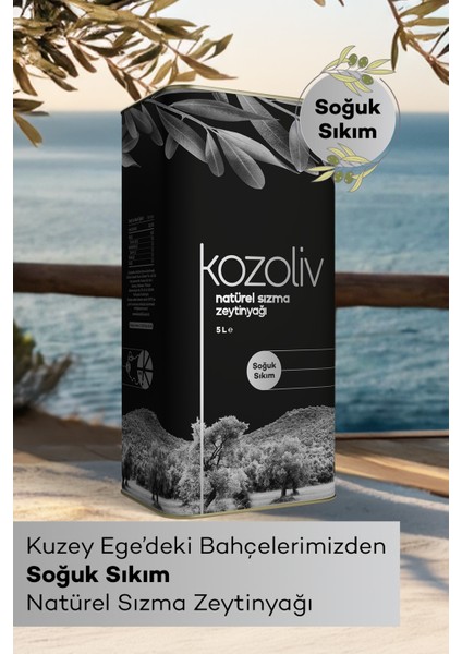 Soğuk Sıkım Naturel Sızma Zeytinyağı 5 Lt Teneke Kutu