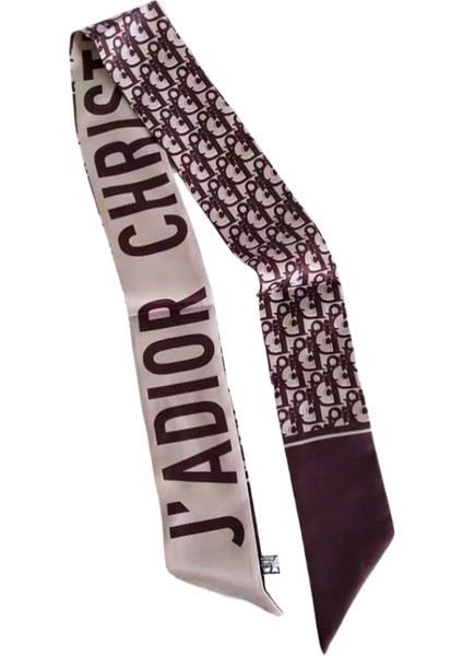 Yeni Ins Küçük Ipek Eşarp Kadın Çok Yönlü Uzun Örgülü Saç, At Kuyruğu Saç Bandı, Flama, Dar Eşarp, Bahar Stili (Yurt Dışından)