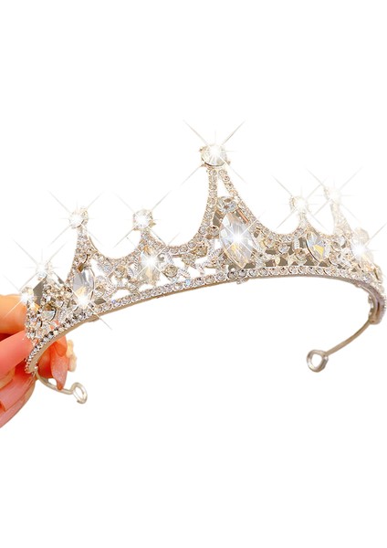 Büyük Taç Kafa Bandı Çocuklar, Kızlar, Prensesler, Küçük Kızlar, Doğum Günü Hediyeleri, Taç Saç Bantları, Saç Süsleri, Saç Bantları, Kristaller (Yurt Dışından)