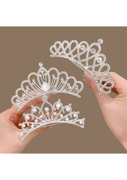 Çocuk Prenses Saç Tarak Taç Taç Taç Kız Bebek Premium Taklidi Saç Tokası Ekle Tarak Küçük Kız Doğum Günü Taç (Yurt Dışından) modelleri