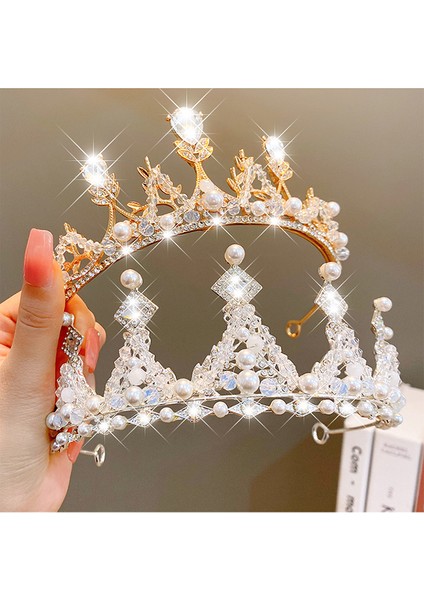 Büyük Taç Kafa Bandı Çocuklar, Kızlar, Prensesler, Küçük Kızlar, Doğum Günü Hediyeleri, Taç Saç Bantları, Saç Süsleri, Saç Bantları, Kristaller (Yurt Dışından) fırsatları