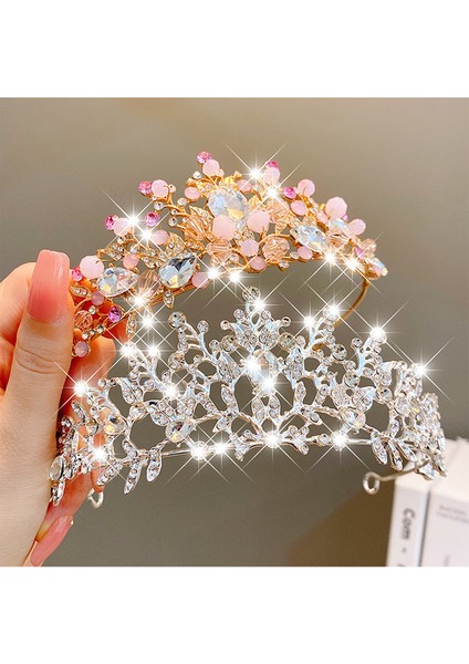 Büyük Taç Kafa Bandı Çocuklar, Kızlar, Prensesler, Küçük Kızlar, Doğum Günü Hediyeleri, Taç Saç Bantları, Saç Süsleri, Saç Bantları, Kristaller (Yurt Dışından) modelleri