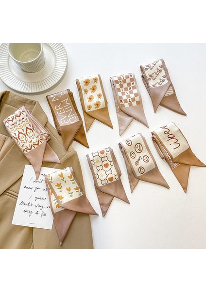 Yeni Ins Küçük Ipek Eşarp Kadın Çok Yönlü Uzun Örgülü Saç, At Kuyruğu Saç Bandı, Flama, Dar Eşarp, Bahar Stili (Yurt Dışından) fiyatları