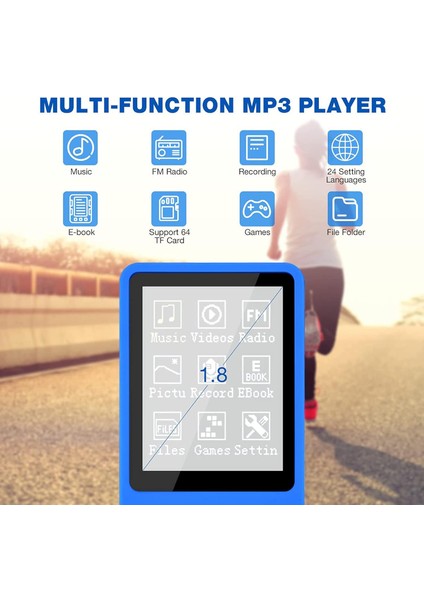 Dijital Müzik Çalar, Mp3/mp4 Çalar, 8 GB Taşınabilir Hifi 64 GB