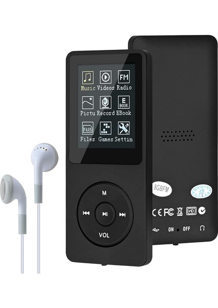 Dijital Müzik Çalar, Mp3/mp4 Çalar, 8 GB Taşınabilir Hifi 64 GB