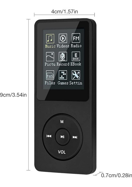 Dijital Müzik Çalar, Mp3/mp4 Çalar, 8 GB Taşınabilir Hifi 64 GB