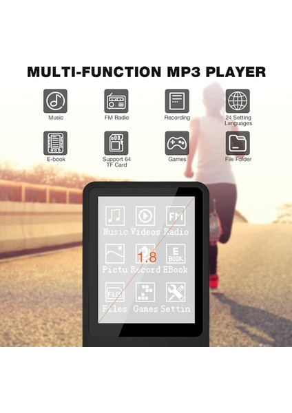 Dijital Müzik Çalar, Mp3/mp4 Çalar, 8 GB Taşınabilir Hifi 64 GB