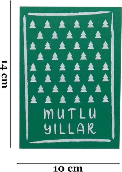 10X14 cm Yılbaşı Temalı 5 Adet Tebrik Kartı Model-9 Mutlu Yıllar