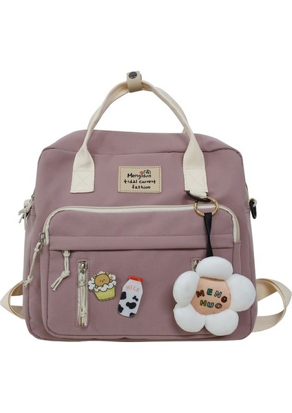 Öğrenci Okul Çantası Büyük Kapasiteli Sırt Çantası Crossbody Çanta (Yurt Dışından)