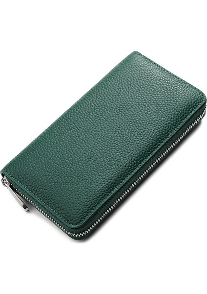 Büyük Kapasiteli Sığır Derisi Kadın Fermuarlı Cüzdan Uzun (Yurt Dışından)