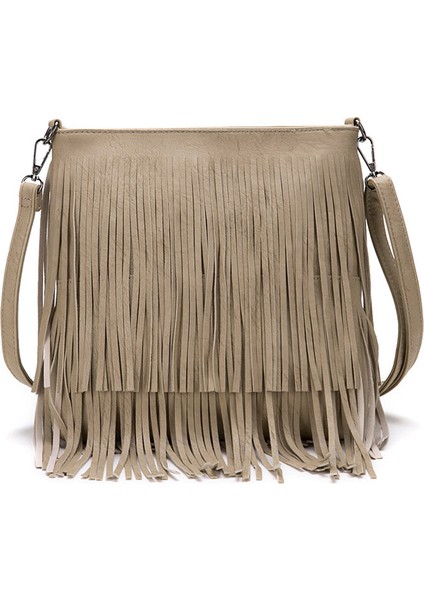 Kadın Püsküllü Omuz Çantası Crossbody Çanta (Yurt Dışından)