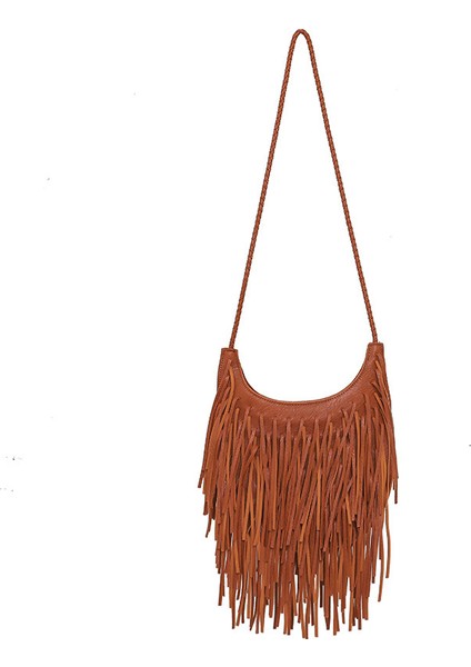 Kadın Püsküllü Omuz Çantası Crossbody Çanta (Yurt Dışından)
