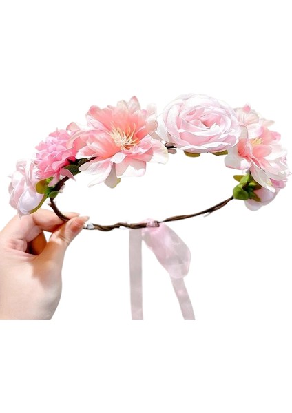 Yapay Çiçek Rattan Başlık, Süper Peri Orman Rengi Çelenk, Yeni Yüksek Kaliteli Saç Tokası, Saç Tokası, Örgü Flama, Üç Boyutlu Kafa Bandı (Yurt Dışından)