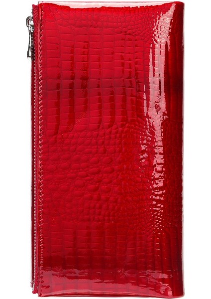 Hakiki Deri, Uzun Cüzdan, Geniş Kapasite, Çoklu Kart Yuvası, Kadın Clutch, Rugan (Yurt Dışından)