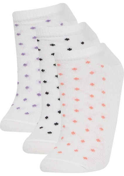 Kız Çocuk 3'lü Pamuklu Patik Çorap