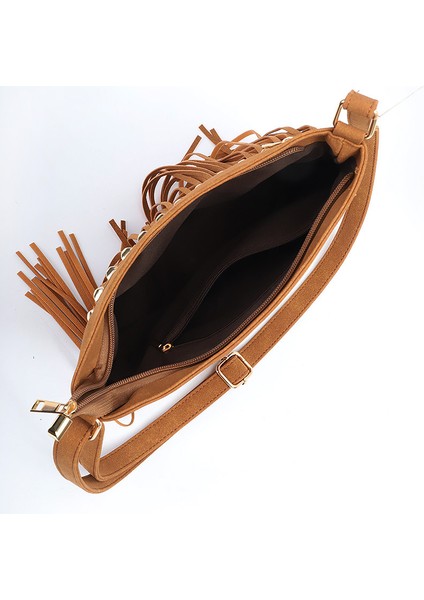 Kadın Çantası Buzlu Perçin Püskül Tek Omuz Crossbody Çanta (Yurt Dışından) fiyatları