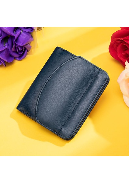 Kırpılmış Sığır Derisi Cüzdan Kadın Cüzdan Çoklu Kart Yuvası Vintage (Yurt Dışından) modelleri