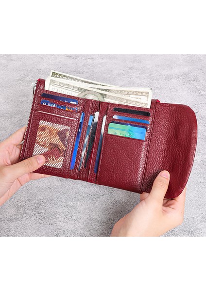 Hakiki Deri, Uzun Cüzdan, Geniş Kapasite, Çoklu Kart Yuvası, Kadın Clutch, Rugan (Yurt Dışından)