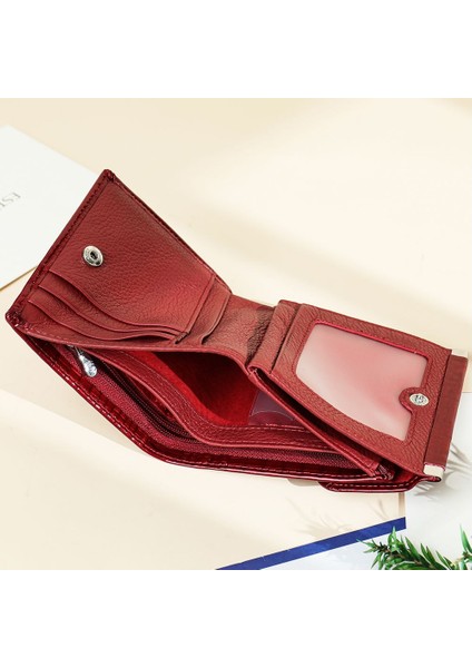 Hakiki Deri Kırpılmış Kadın Cüzdanı Vintage Rugan (Yurt Dışından) fırsatları