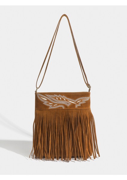 Örgülü Püsküllü Retro Kadın Omuz Çantası Crossbody Çanta (Yurt Dışından) fiyatları