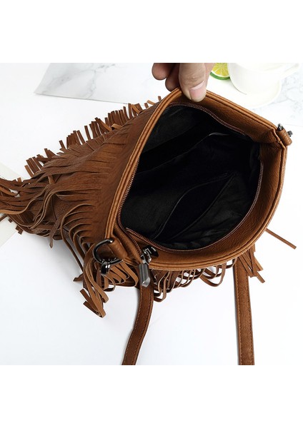 Kadın Püsküllü Omuz Çantası Crossbody Çanta (Yurt Dışından) fiyatları