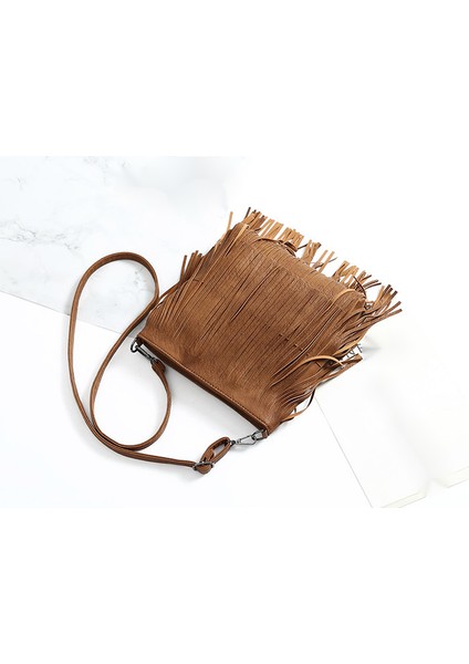 Kadın Püsküllü Omuz Çantası Crossbody Çanta (Yurt Dışından) modelleri
