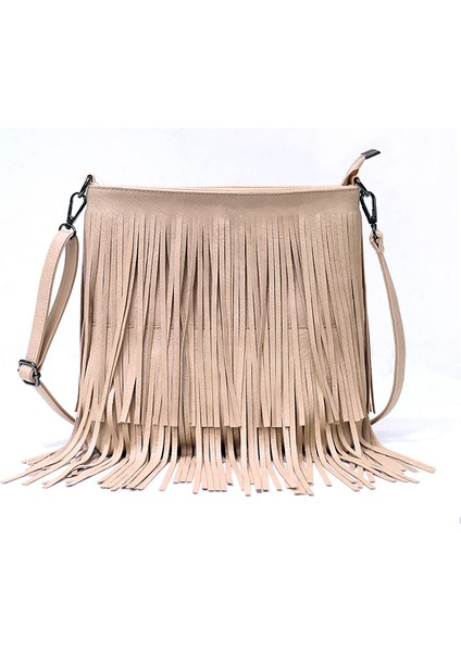 Kadın Püsküllü Omuz Çantası Crossbody Çanta (Yurt Dışından)