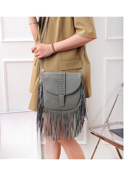Kadın Püsküllü Omuz Çantası Crossbody Çanta (Yurt Dışından) fiyatları