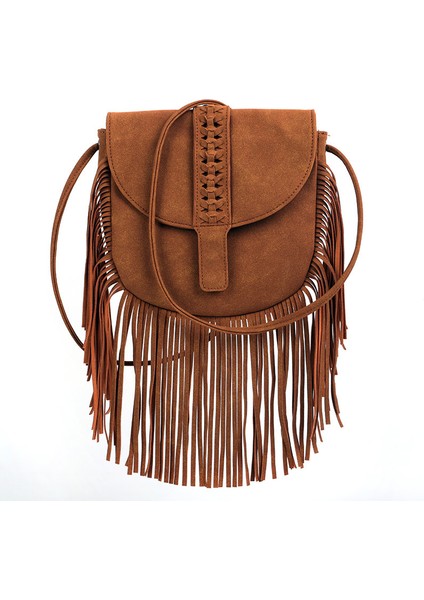 Kadın Püsküllü Omuz Çantası Crossbody Çanta (Yurt Dışından)