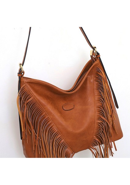 Büyük Kapasiteli Tek Omuz Crossbody Püsküllü Çanta Kadın Çantaları (Yurt Dışından) fiyatları