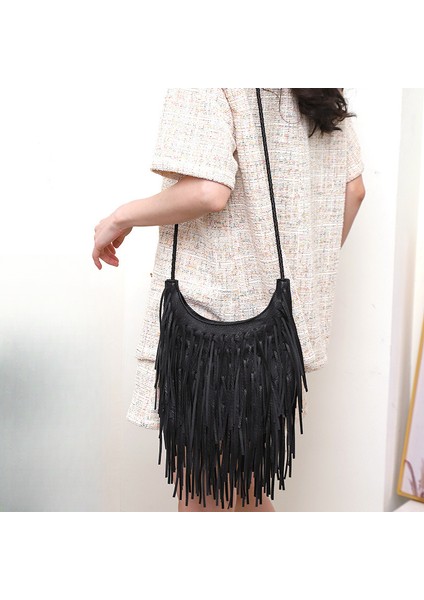 Kadın Püsküllü Omuz Çantası Crossbody Çanta (Yurt Dışından) modelleri