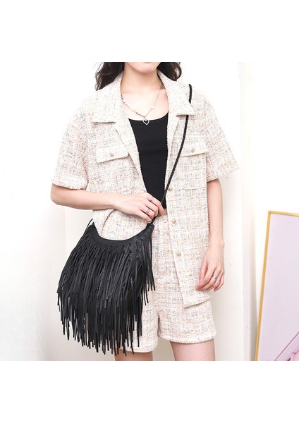 Kadın Püsküllü Omuz Çantası Crossbody Çanta (Yurt Dışından) fırsatları