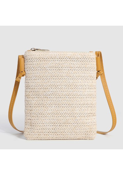Hasır Tek Omuz Çapraz Çanta Kadın Dokuma Çanta (Yurt Dışından)