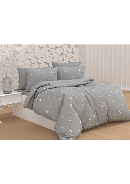 Evimce Linens Gray Moon Çift Kişilik   Nevresim Seti