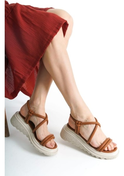 Shoes Kahve Kadın Biyeli Sandalet