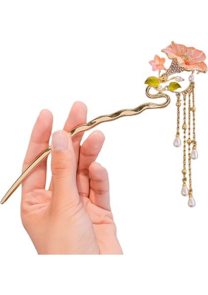 Antika Moda, Çiçek Saç Tokası, Püskül, Inci, Hanfu Cheongsam, Saç Tokası, Yüksek Dereceli Retro Adım, Kelebek Saç Tokası (Yurt Dışından)