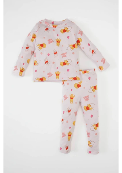 Kız Bebek Pijama Takımı Disney Winnie The Pooh Fitilli Uzun Kollu Üst Uzun Alt D1810A524AU