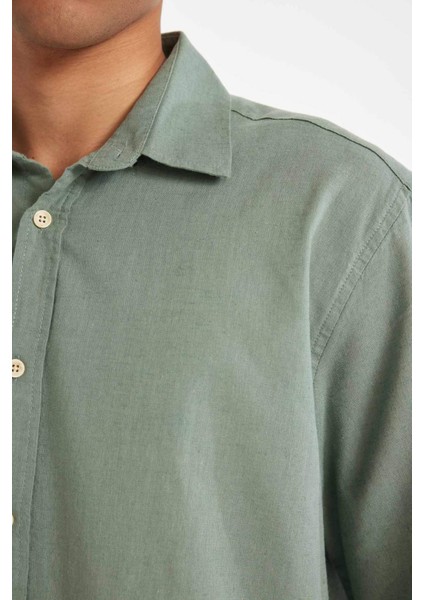 Relax Fit Yazlık Poplin Kısa Kollu Gömlek D8352AX24HS