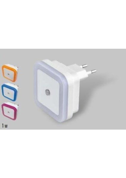Beyaz CT-9500 LED Gece Lambası Fotoselli LED Otomatik Yanan 2 Adet indirimleri