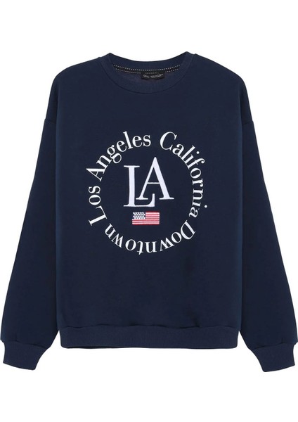 Kadın Sweatshirt Lacivert 17745